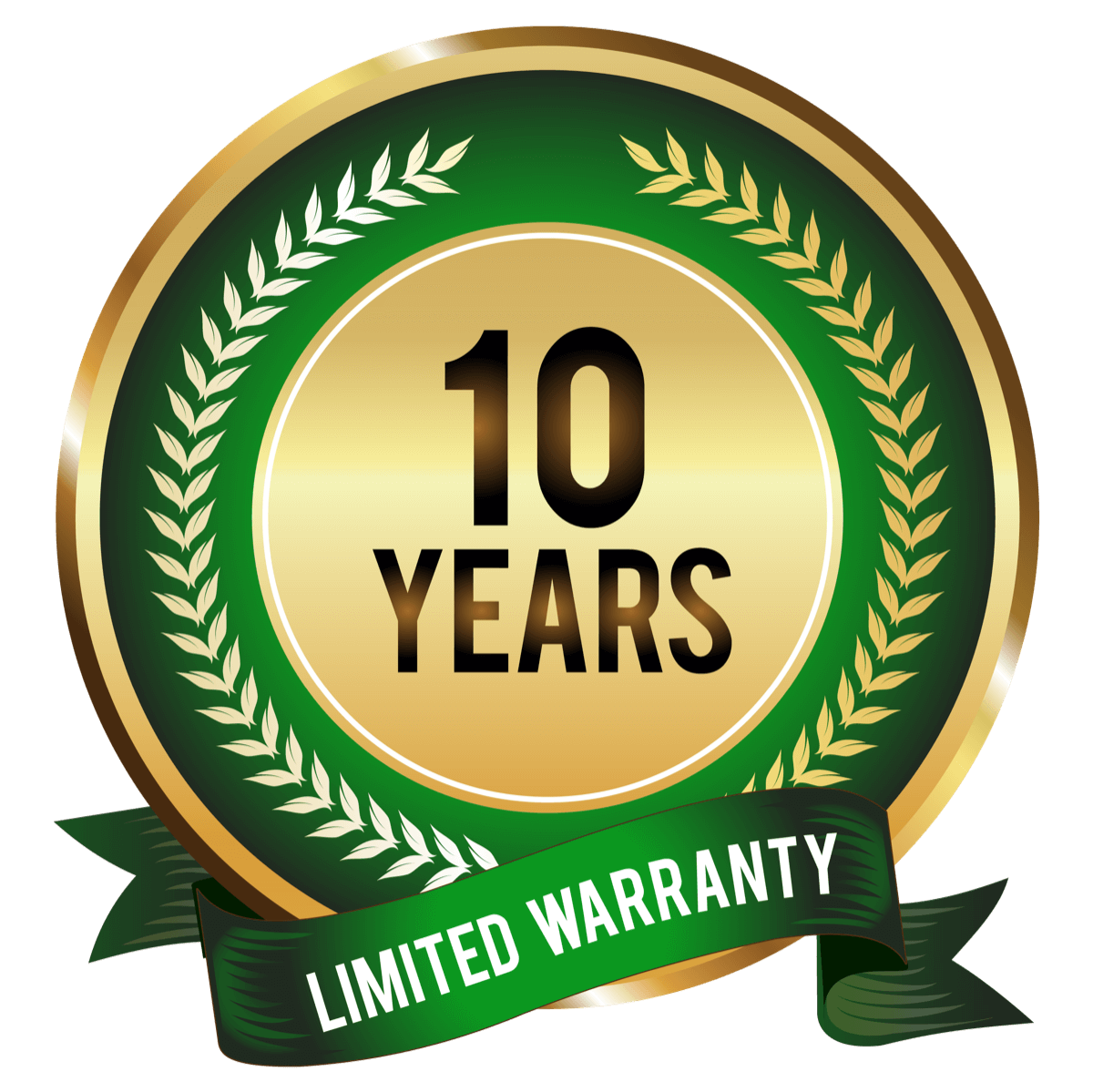 10 Years limited warranty