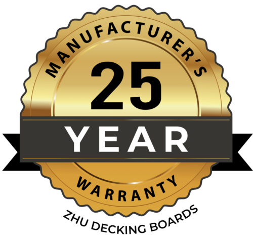 25 years zhu composite decking boards Manufacturer's warranty 