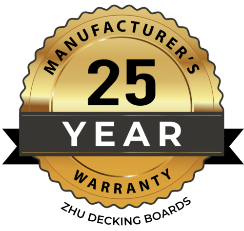 25 years zhu composite decking boards Manufacturer's warranty